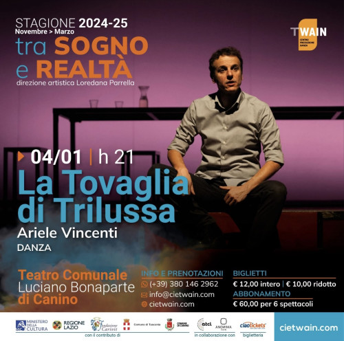 LA TOVAGLIA DI TRILUSSA di Ariele Vincenti e Manfredi Rutelli con la supervisione artistica di Nicola Pistoia on stage