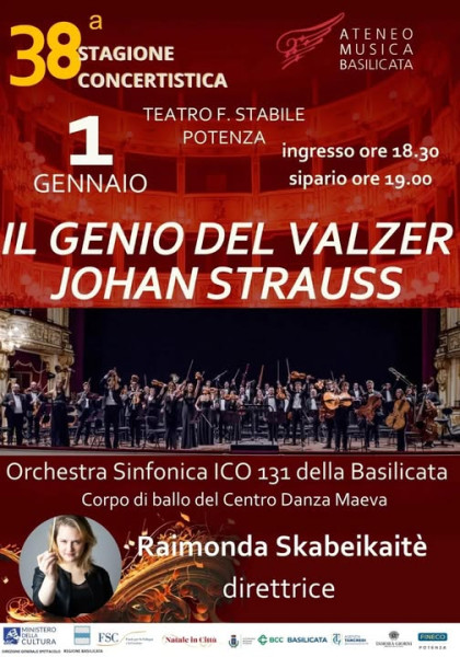 CONCERTO DI CAPODANNO. Con Strauss si apre la stagione 2025 a Potenza