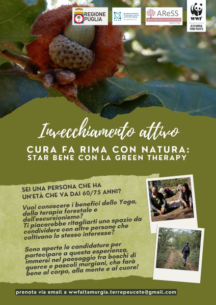 PROGETTO "CURA FA' RIMA CON NATURA STAR BENE CON LA GREEN THERAPY"