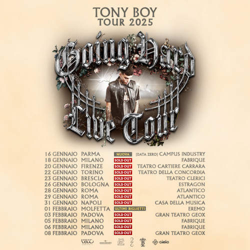 Tony Boy: il Suo Primo Tour Going Hard live 2025