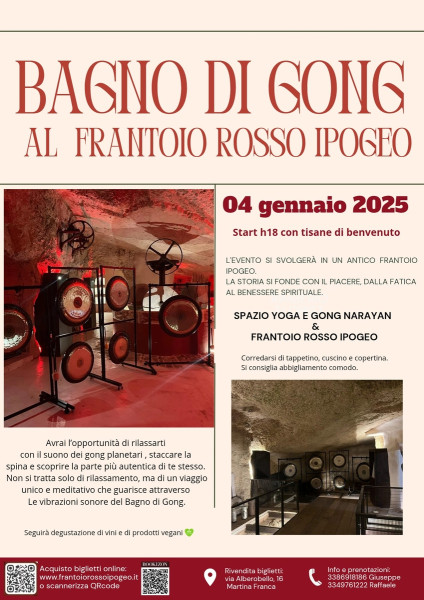 Bagno di Gong al Frantoio Rosso Ipogeo