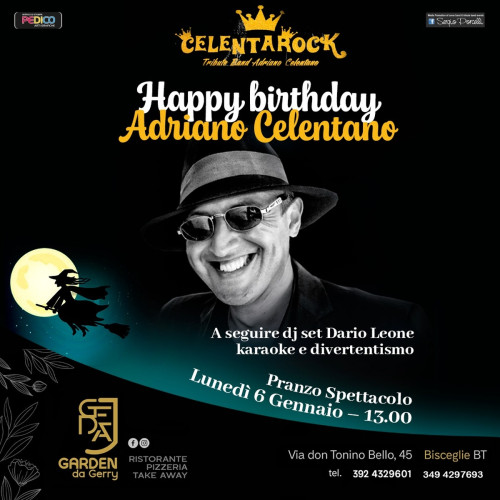 Happy birthday Adriano Celentano - Pranzo spettacolo a Bisceglie