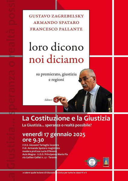 La Costituzione e la Giustizia. Incontro con il magistrato Armando Spataro