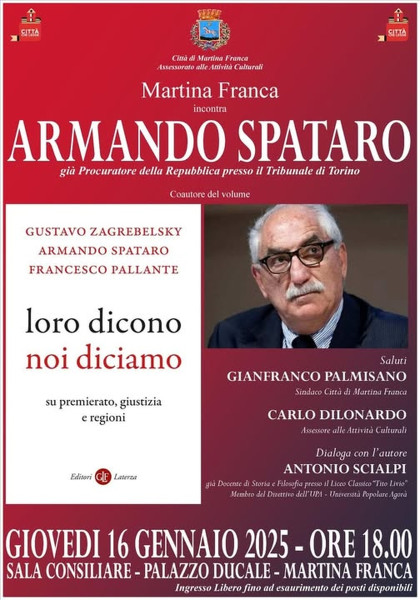 Loro dicono. Noi diciamo - Incontro con il magistrato Armando Spataro