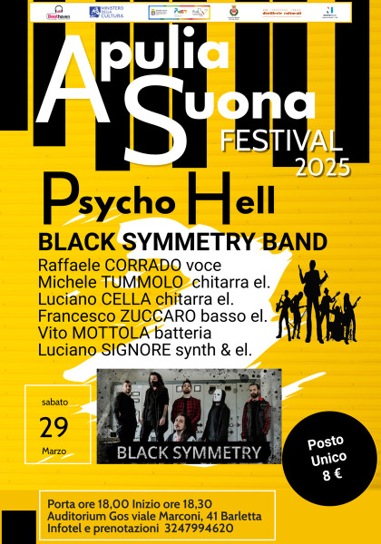 APULIA SUONA FESTIVAL 2025 - "Psycho Hell" con la Black Symmetry Band: Un Viaggio Inaspettato nel Caos e nell'Ordine del Metal