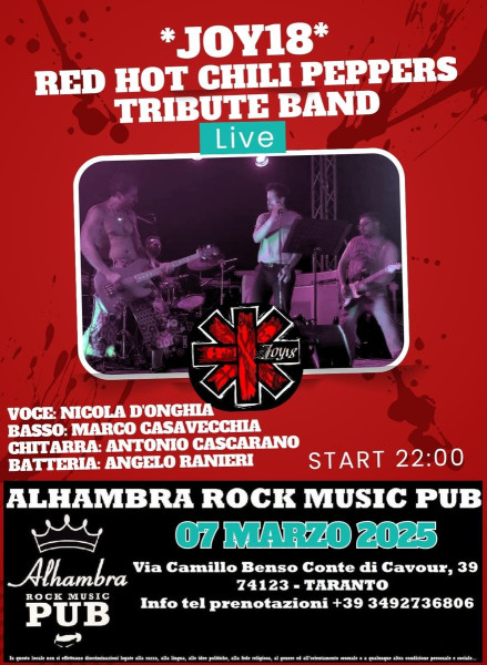 Joy 18 Red Hot Chili Peppers Tribute Band live @ Alhambra Rock Music Pub