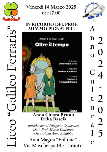 Incontro Anno Culturale Liceo Ferraris "OLTRE IL TEMPO"