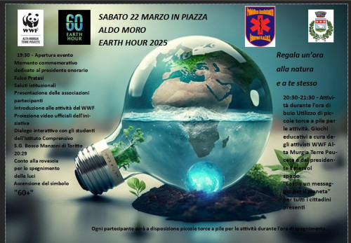 EARTH HOUR con il WWF  -insieme per il pianeta