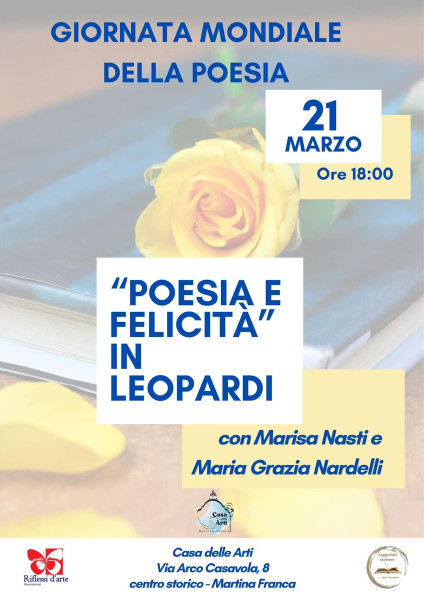 GIORNATA MONDIALE DELLA POESIA - "Poesia e felicità in Leopardi"