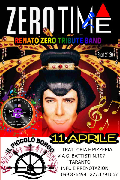 LA TRIBUTE BAND DI RENATO ZERO AL PICCOLO BORGO DI MURIANNI