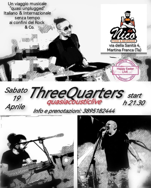 ThreeQuarters #LIVE@Oriental Bar-Martina Franca (Ta)