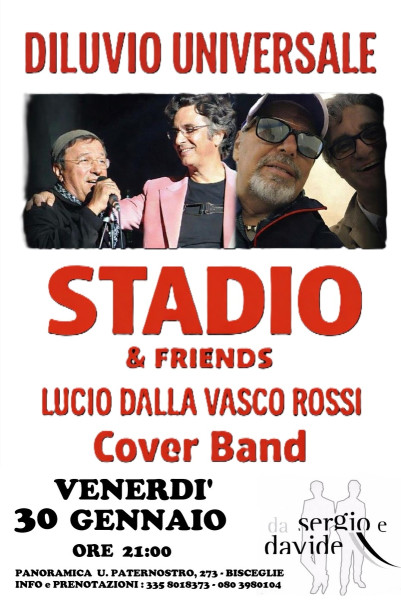 "STADIO" & Friends Live Tribute con i "Diluvio Universale"