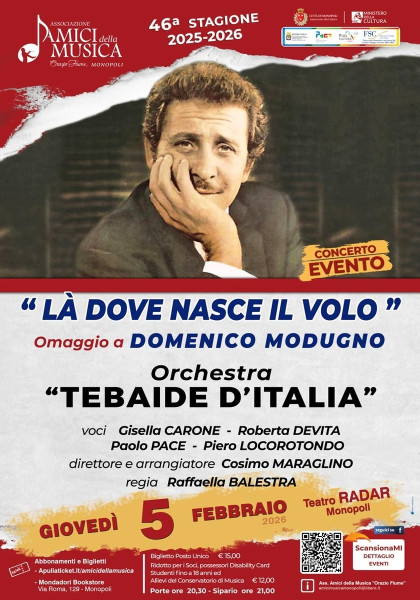 "Là dove nasce il volo" omaggio a Domenico Modugno