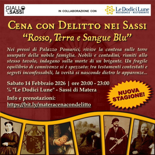 Cena con delitto nei Sassi di Matera