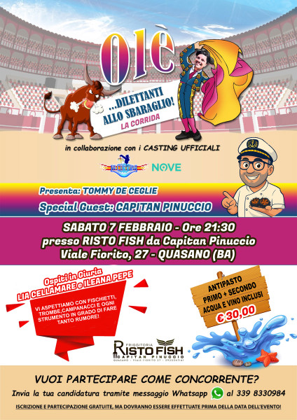 Olè, dilettanti allo sbaraglio LA CORRIDA! Sesta Tappa