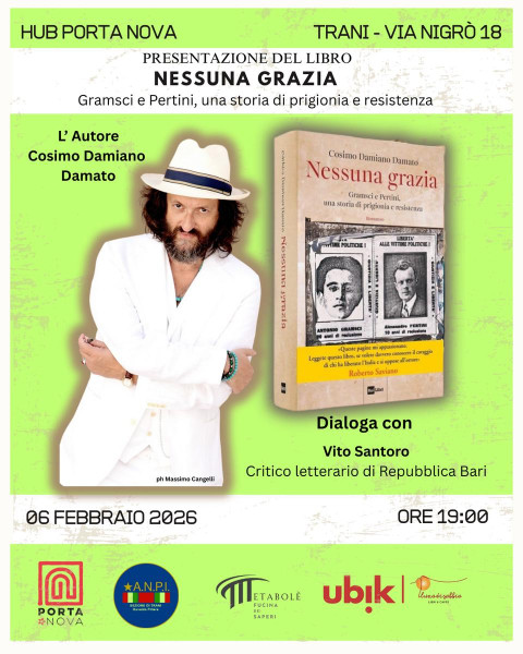 Presentazione Libro: "Nessuna Grazia" di Cosimo Damiano Damato