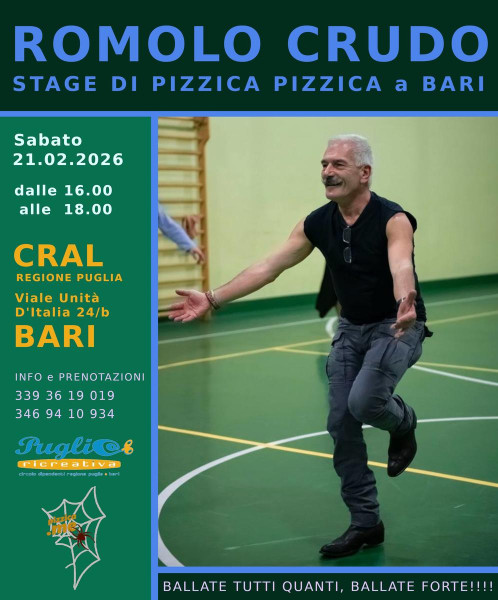 ROMOLO CRUDO: stage di pizzica pizzica