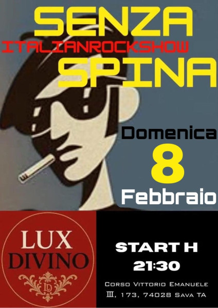 DOMENICA ROCK: L'Italian Rock Show dei Senzaspina infiamma il Lux Divino!
