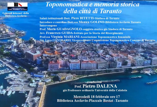 Toponomastica e memoria storica della città di Taranto