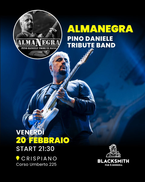 ALMANEGRA Pino Daniele Tribute Band al BLACKSMITH PUB