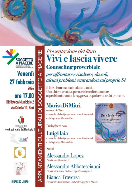 VIVI E LASCIA VIVERE Counseling Proverbiale Wip edizioni