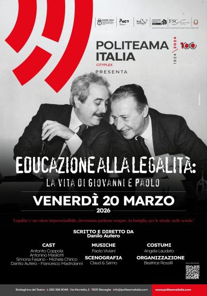 Educazione alla legalità a Teatro: La VITA di GIOVANNI e PAOLO