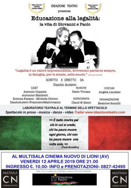 Educazione alla legalità a Teatro: La VITA di GIOVANNI e PAOLO