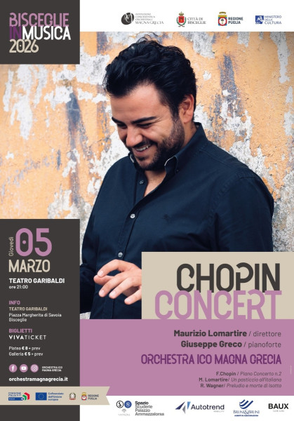 CHOPIN CONCERT Giuseppe Greco & l'Orchestra ICO della Magna Grecia - Bisceglie in Musica 2026