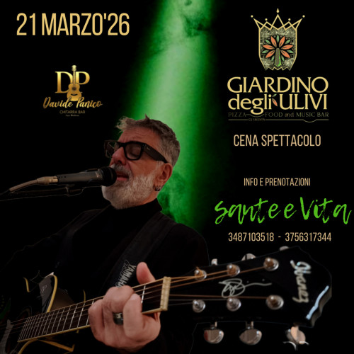 Davide Panico Live show al Giardino degli Ulivi