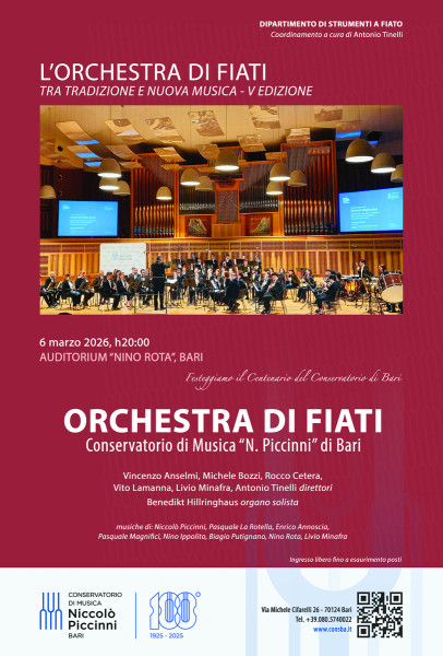 L'ORCHESTRA DI FIATI del Conservatorio "N. Piccinni" di Bari