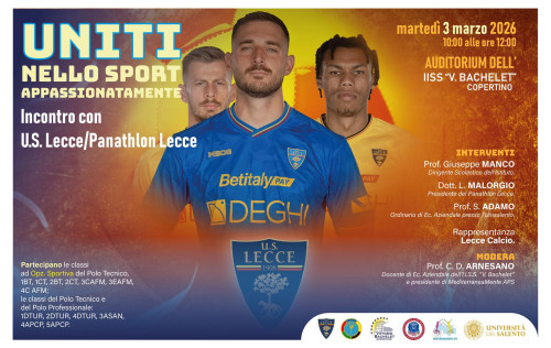 IL LECCE CALCIO E UNISALENTO SALGONO IN CATTEDRA AL BACHELET