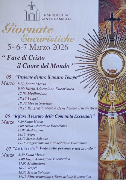 Giornate eucaristiche "Fare di Cristo il Cuore del Mondo"