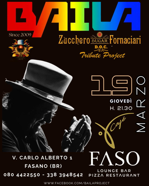 BAILA - Zucchero Tribute Project live al FASO Cafè