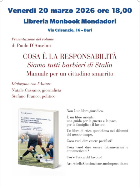 Presentazione del libro Cosa è la responsabilità di Paolo D’Anselmi