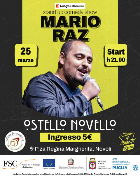 Mario Raz Live all'Ostello Novello di Novoli