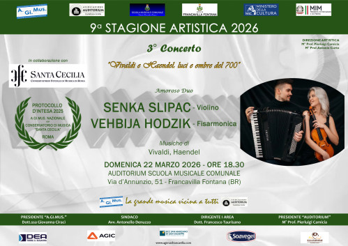 CONCERTO: SENKA SLIPAC (violino) e VEHBIJA HODZIC (fisarmonica)