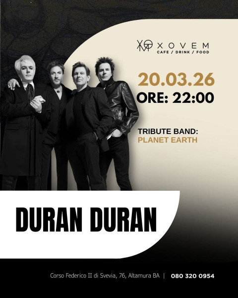 PLANET EARTH tributo ai Duran Duran live ad Altamura