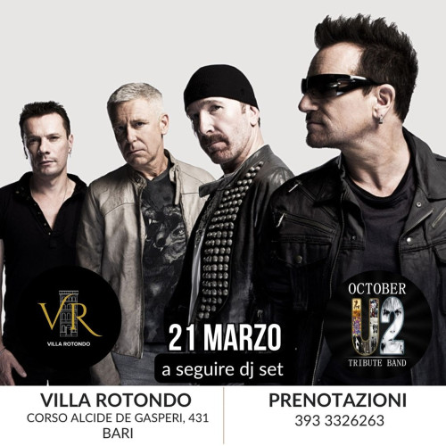OCTOBER tributo agli U2 live a BARI