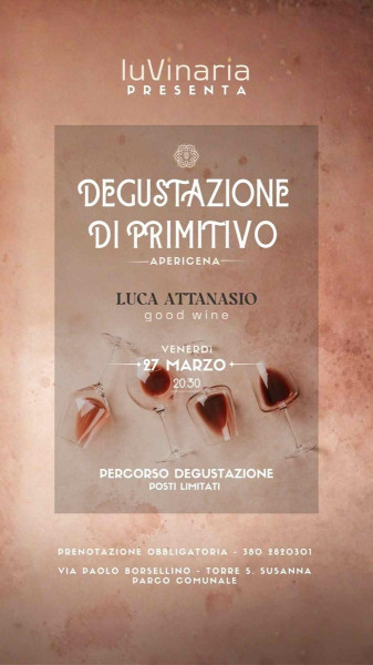 Degustazione e Food pairing con Luca Attanasio
