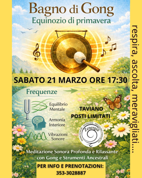 Evviva la Primavera: si Festeggia con un Bagno di Gong