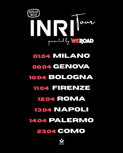 INRI TOUR: la musica indipendente viaggia negli Ostelli Bello d’Italia