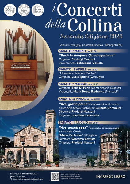 I CONCERTI DELLA COLLINA 2026 - secondo appuntamento