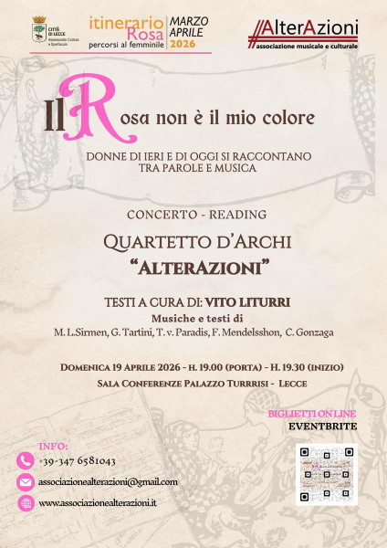 Itinerari in Rosa tra musica e parole con AlterAzioni