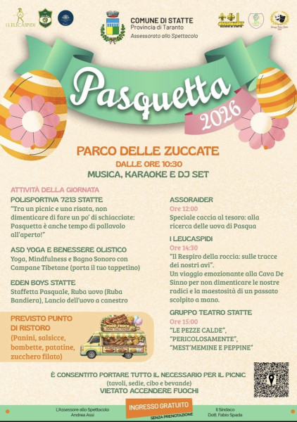 Pasquetta 2026 a statte