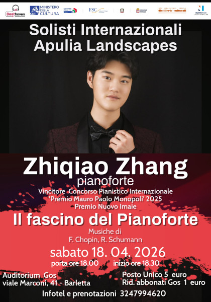 Apulian Soundscapes -Solisti internazionali |    Zhiqiao Zhang con “Il Fascino del Pianoforte”