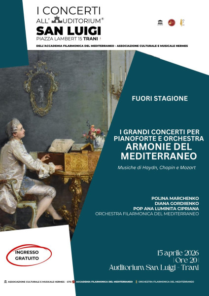 I GRANDI CONCERTI PER PIANOFORTE E ORCHESTRA - "Armonie del Mediterraneo"