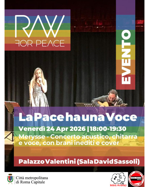 La Pace ha una Voce: Merysse in concerto per RAW for Peace
