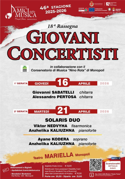 18^ Rassegna Giovani Concertisti seconda serata