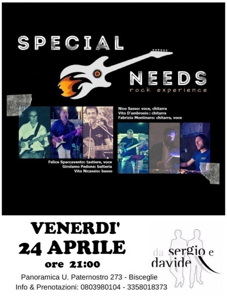 SPECIAL NEEDS rock experience live