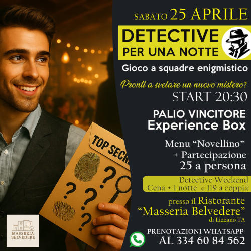 DETECTIVE PER UNA NOTTE - pronti per un nuovo caso?